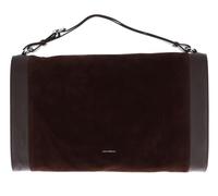 COCCINELLE Pelle borsa da viaggio Elinor Suede Bimaterial Handbag Brunette/Brunet marrone scuro