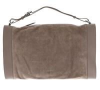 COCCINELLE Pelle borsa da viaggio Elinor Suede Bimaterial Handbag Warm Taupe/Warm Taupe grigio talpa