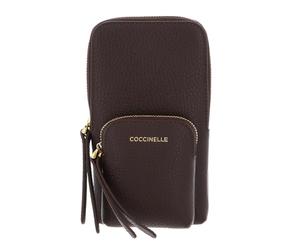 Coccinelle Pelle borsa per cellulare Pixie Hi-Tech Phone Bag Brunette marrone