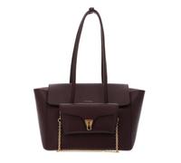 Coccinelle Pelle borsa shopper borsa a tracolla Double Beat Grained Leather Handbag Berry viola scuro