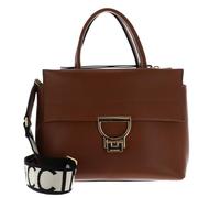 Coccinelle Pelle borsetta borsa a tracolla Arlettis Signature Handbag Grained Leather Cognac marrone