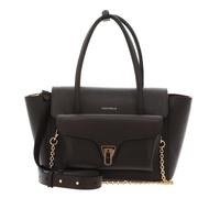 Coccinelle Pelle borsetta borsa a tracolla Double Beat Grained Leather Handbag Fango verde scuro