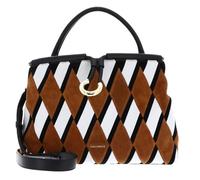 Coccinelle Pelle borsetta borsa a tracolla Elisbet N.Geo.Pat Handbag Multi Cognac/Noir marrone chiaro