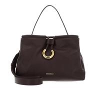 Coccinelle Pelle borsetta borsa a tracolla Elisbet Smooth Leather Handbag Brunette marrone scuro