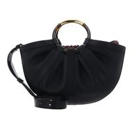 Coccinelle Pelle borsetta borsa a tracolla Shell Handbag Smooth Leather Noir nero