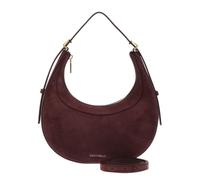 Coccinelle Pelle borsetta borsa a tracolla Whisper Mini Bag Suede Leather/Grained Leather Berry viola scuro