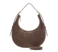 Coccinelle Pelle borsetta borsa a tracolla Whisper Mini Bag Suede Leather/Grained Leather Warm Taupe grigio talpa