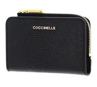 Coccinelle Pelle porta carte di credito Metallic Lizard Credit Card Holder Noir nero