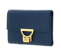 Coccinelle Pelle portafoglio Arlettis Wallet Grained Leather Deep Blue petrolio