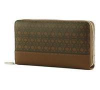 Coccinelle Pelle portafoglio Coated Monogram Zip Around Wallet Multi Cognac/Cognac marrone