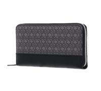 Coccinelle Pelle portafoglio Coated Monogram Zip Around Wallet Multi Noir/Noir nero