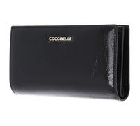 Coccinelle Pelle portafoglio Metallic Shiny Wrinkled Wallet Noir nero