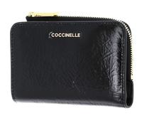 Coccinelle Pelle portafoglio Metallic Shiny Wrinkled Wallet Noir nero