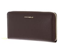 Coccinelle Pelle portafoglio Metallic Soft Wallet Grained Leather Brunette marrone scuro