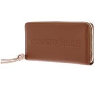 Coccinelle Pelle portafoglio Metallic Soft Wallet Grained Leather Cognac/Rosette marrone