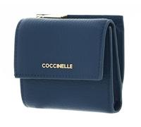 Coccinelle Portafoglio Metallic Soft – Pelle granulata – Blu – Donna