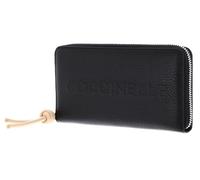 Coccinelle Pelle portafoglio Metallic Soft Wallet Grained Leather Noir/Betulla nero