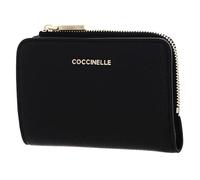 Coccinelle Pelle portafoglio Metallic Soft Wallet Grained Leather Noir nero