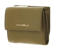 Coccinelle Pelle portafoglio Metallic Soft Wallet Grained Leather Seagrass cachi