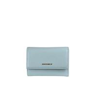 Coccinelle Pelle portafoglio Metallic Soft Wallet Grainy Leather Aquamarine celeste