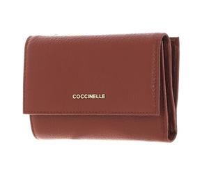Coccinelle Pelle portafoglio Metallic Soft Wallet Grainy Leather Brule marrone