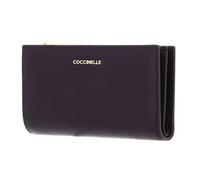 Coccinelle Pelle portafoglio Metallic Soft Wallet Prune viola scuro
