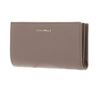 Coccinelle Pelle portafoglio Metallic Soft Wallet Warm Taupe grigio talpa