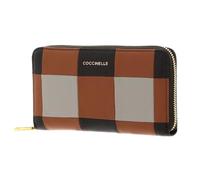 Coccinelle Pelle portafoglio Metallic Vichy Patch Wallet Mul. Robin/Fango marrone