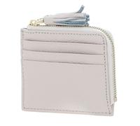 Coccinelle Tassel Credit Card Holder Lambskin White