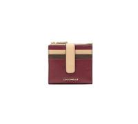 Coccinelle Portafoglio in Pelle, Linea Metallic Tricolor, 9,5 x 8,5 x 1,5 cm, Ribes/Beige/Bruno, 9 Scomparti per Carte