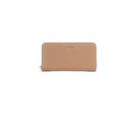 Coccinelle Portafoglio in Pelle, Zip Around, 19 x 10 x 2.5 cm, Beige Skin, 12 Scomparti Carte