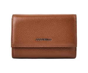 Coccinelle Portafoglio morbido in pelle metallizzata 14 cm marrone