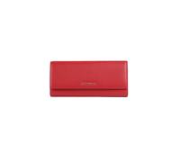 Coccinelle Portafoglio Donna in Pelle Metallic Soft, Rosso Scarlatto, 19.5 x 9.5 x 3 cm, con 12 Slot Porta Carte e Portamonete
