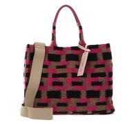 COCCINELLE Preppy Grained Leather Shopper M Multi Rosewood