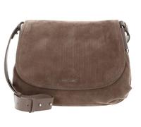 Coccinelle Rebekka Suede Handbag Grained Leather Warm Taupe