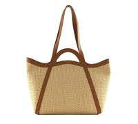 COCCINELLE shopper borsa Amalia Crochet Straw Handbag Natural / Cuir