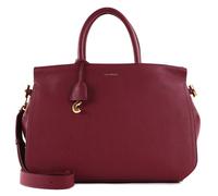 COCCINELLE shopper borsa Blue Soft Handbag Grained Leather Garnet Red