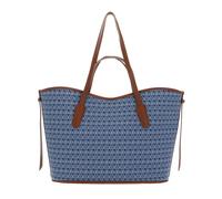 Coccinelle Never Without Bag Monogra Handbag Blue Denim/Cognac