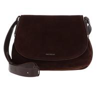 COCCINELLE Suede Handbag Grained Leather Brunette / Brunet