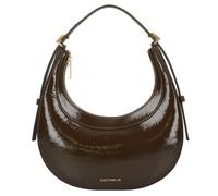Coccinelle Whisper Shiny Shiny Leather Mini Bag Brunette