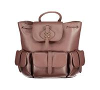 Coccinelle - Zainetto Chic in Pelle con Tasche Multiple - - Bags - Donna - Marrone - ONE SIZE