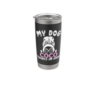 Cocco, nome del cane, personalizzabile, idea regalo My Dog Thinks Im Cool Bicchiere termico in acciaio inox doppia parete