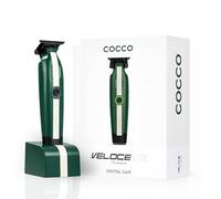 Cocco Tagliacapelli di rendimento elevato di Veloce Lite, lama di Digital | Costante 7000 giri/min, 4 ore di autonomia, carica 1,5 ore, blocco da viaggio, USB-C, Edger, verde/bianco