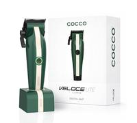 Cocco Veloce Lite - Tagliacapelli professionale per barbieri, lama F1 di precisione Digital Gap™, 7000 giri/min, ricarica rapida USB-C, durata di 3 ore, tagliacapelli da uomo (verde e bianco)