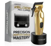 Cocco® Veloce Pro Clipper Collection: tagliacapelli di precisione per professionisti - lama conica in grafene Ambassador Digital Gap™, motore CC ad alta coppia, interamente in metallo, senza fili
