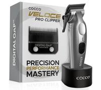Cocco Veloce Pro Clipper Grey - tagliacapelli | Digital Gap Ambassador Graphene Lama Conica per Barbiere Professionale 7200 RPM Motore BLDC in Metallo Grigio Opaco