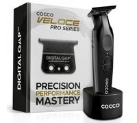 Cocco Veloce Pro Trimmer Matte Black - tagliacapelli rifinitore | Motore BLDC brushless ad alta coppia, senza fili, design interamente in metallo, batteria agli ioni di litio