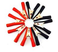 Coccodrillo 2 batteria for auto a coccodrillo clip di collegamento 100A Nero Rosso elettrico Terminale della batteria di test di potenza Kit barra di messa a terra terminale(4pcs 2 black 2 red)