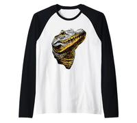 Coccodrillo Alligatore Rettili Croc Alligatori Coccodrilli Maglia con Maniche Raglan