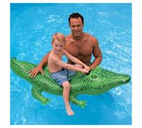 COCCODRILLO CAVALCABILE GIOCO GONFIABILE PER BAMBINI 168 X 86 CM MARE PISCINA